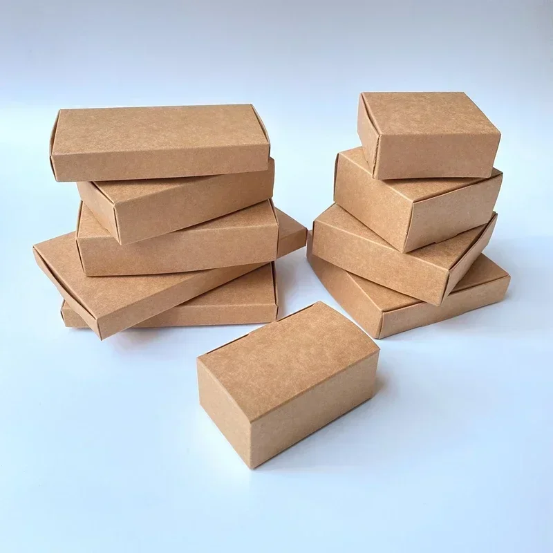Kraft Soap Label - Коробка из натуральной коричневой крафт-бумаги, 50